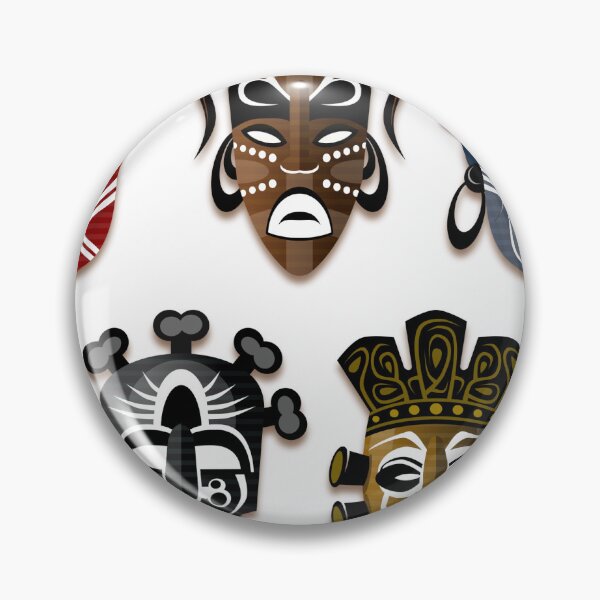 Item preview, African Tribal Masks Illustration Colorful Ethnic Art Mask Collection designed and sold by CLC54.