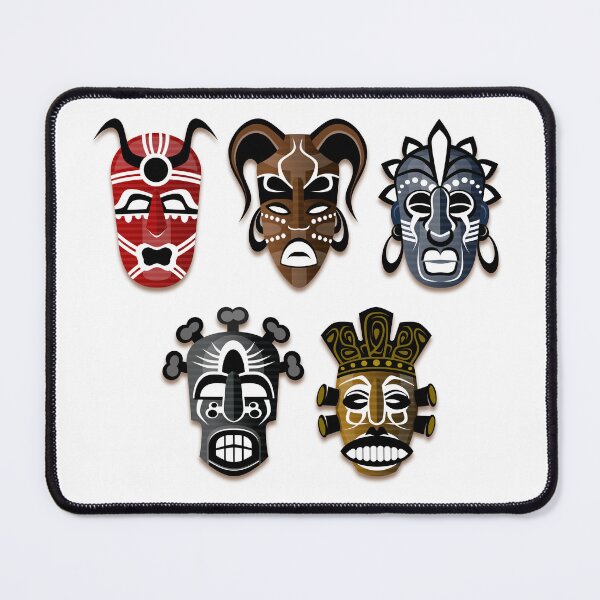 Item preview, African Tribal Masks Illustration Colorful Ethnic Art Mask Collection designed and sold by CLC54.