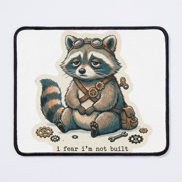 Item preview, I Fear I’m Not Built For This Timeline Raccoon designed and sold by Imaginarium of Chaos falcon88 .
