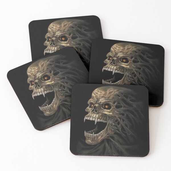 Item preview, Vampire Skull with Burning Eyes – Dark Gothic Horror Metal Design designed and sold by JustasVebra.