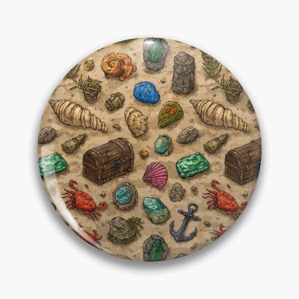 Item preview, Vintage Seashells and Treasure Chest Sketch designed and sold by Piotrek0001.