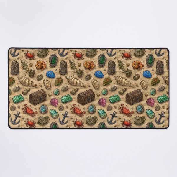 Item preview, Vintage Seashells and Treasure Chest Sketch designed and sold by Piotrek0001.