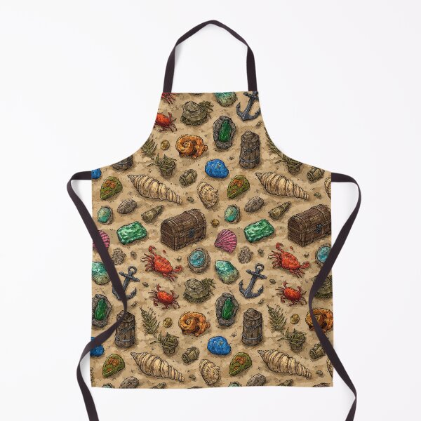 Item preview, Vintage Seashells and Treasure Chest Sketch designed and sold by Piotrek0001.
