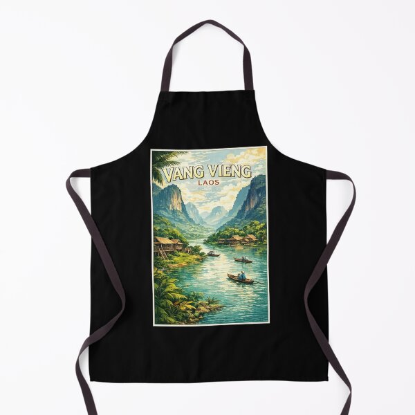 Item preview, vang vieng laos travel trip brushstroke vang vieng souvenir designed and sold by 3INEKMIZAN.