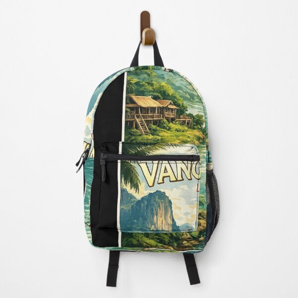 Item preview, vang vieng laos travel trip brushstroke vang vieng souvenir designed and sold by 3INEKMIZAN.
