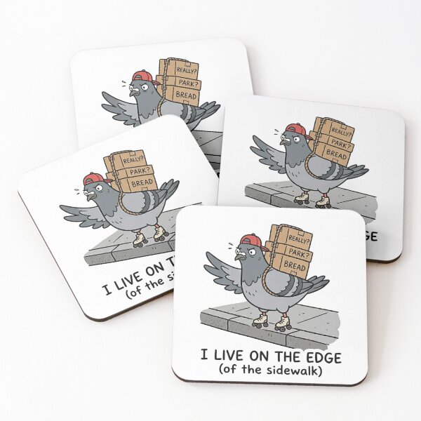 Item preview, Living On The Edge Of The Sidewalk Funny Pigeon designed and sold by yPaladino432.