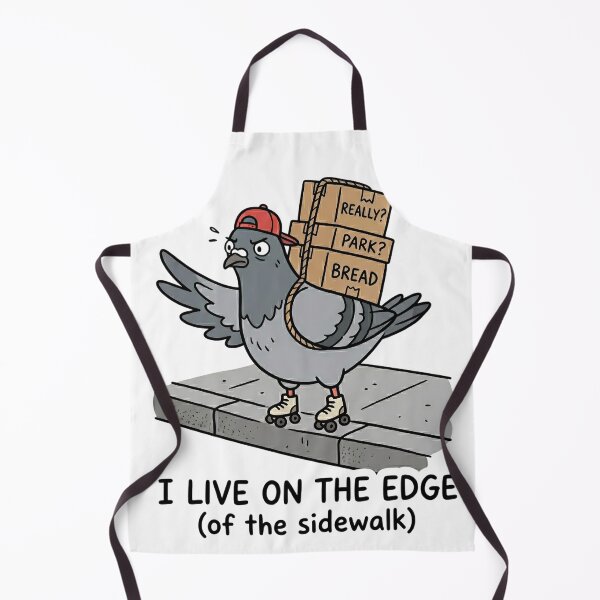 Item preview, Living On The Edge Of The Sidewalk Funny Pigeon designed and sold by yPaladino432.