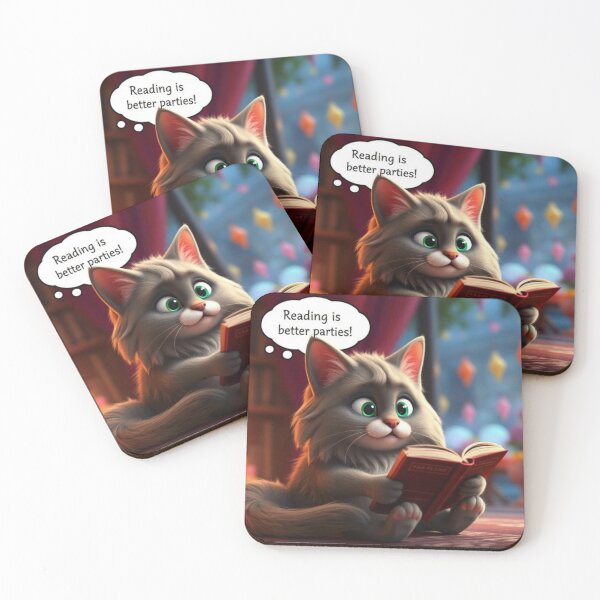 Item preview, Introvert Cat Reading Instead Of Party Cute Kawaii Cat Book Lover Funny Anti Social Design designed and sold by Tpac-goods.