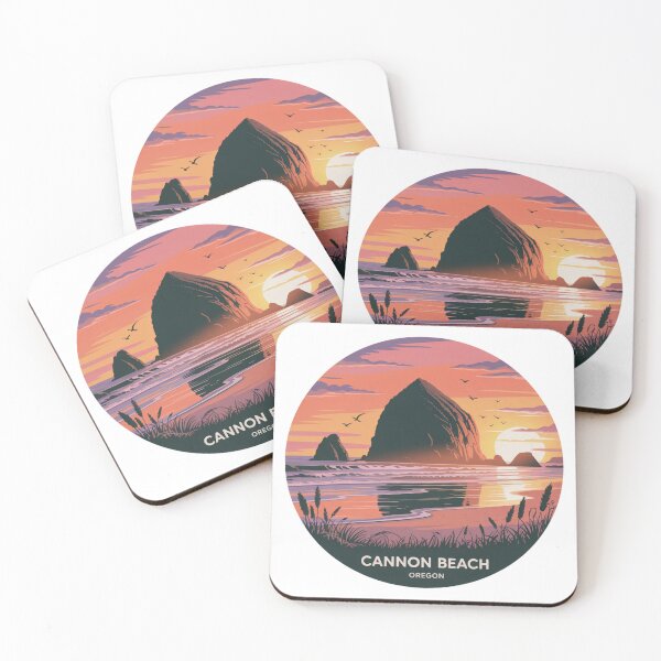Item preview, Cannon Beach Oregon: Sunset Haystack Rock Coastal Art designed and sold by CircinusStore.