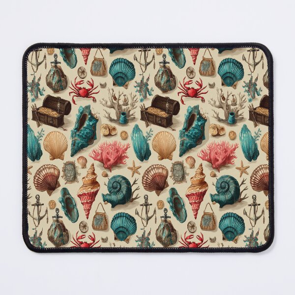Item preview, Teal Anchor and Red Crab Nautical Pattern designed and sold by Piotrek0001.