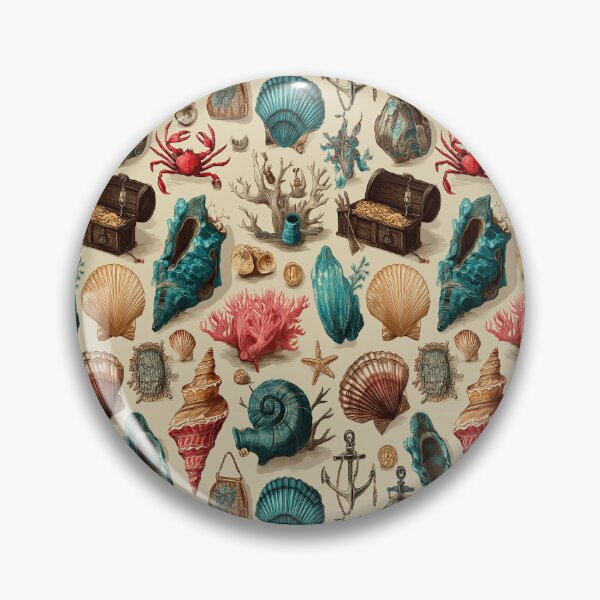 Item preview, Teal Anchor and Red Crab Nautical Pattern designed and sold by Piotrek0001.