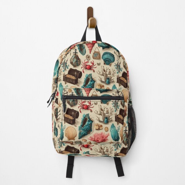 Item preview, Teal Anchor and Red Crab Nautical Pattern designed and sold by Piotrek0001.