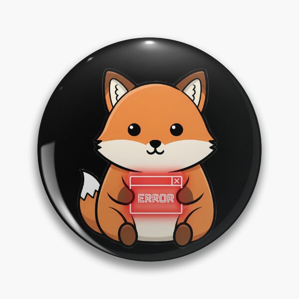 Item preview, System Error Fox – Critically Cute – Retro Glitch Aesthetic designed and sold by Phetuvov.