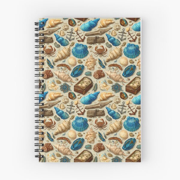 Item preview, Blue Shells and Crab on Vintage Paper designed and sold by Piotrek0001.
