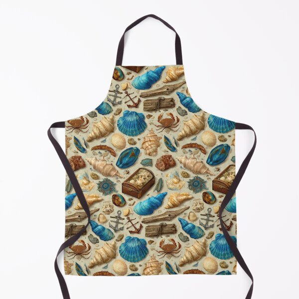 Item preview, Blue Shells and Crab on Vintage Paper designed and sold by Piotrek0001.