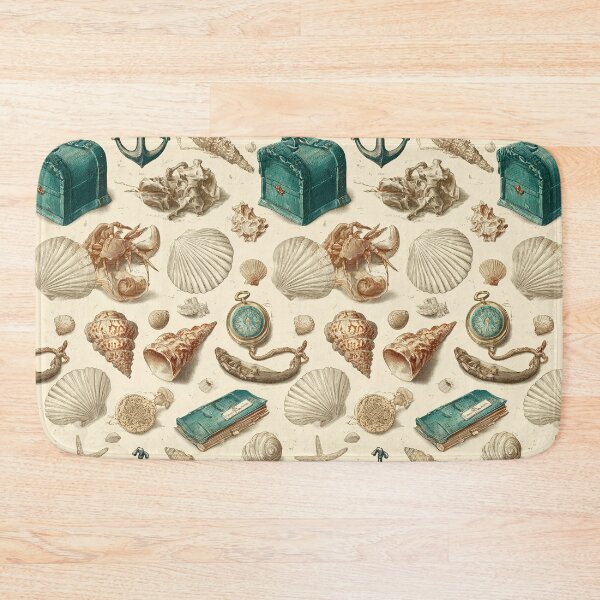 Item preview, Teal Treasure Chest and Seashells Art designed and sold by Piotrek0001.