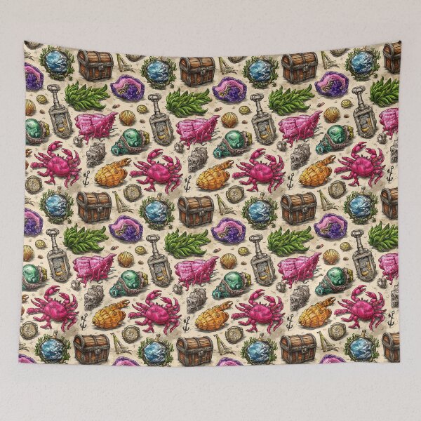 Item preview, Colorful Crab Pink Shell and Treasures designed and sold by Piotrek0001.