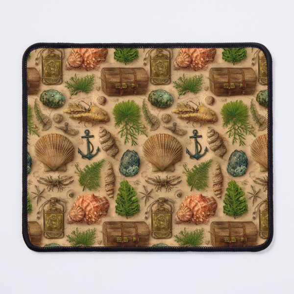 Item preview, Green Seaweed Shells and Chest Pattern designed and sold by Piotrek0001.