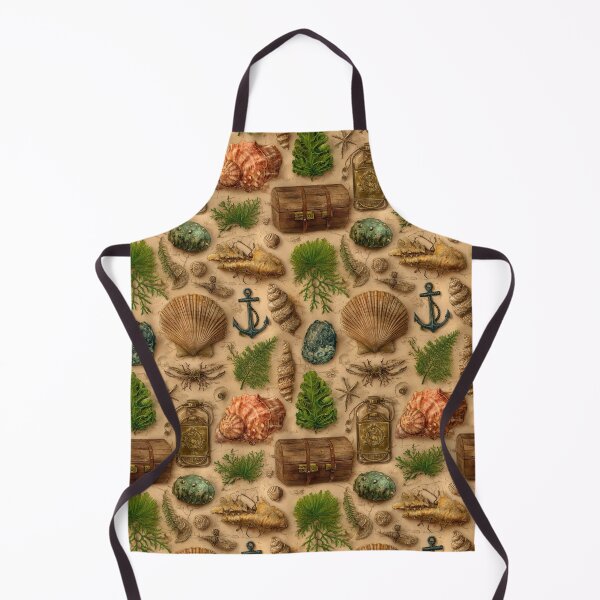 Item preview, Green Seaweed Shells and Chest Pattern designed and sold by Piotrek0001.