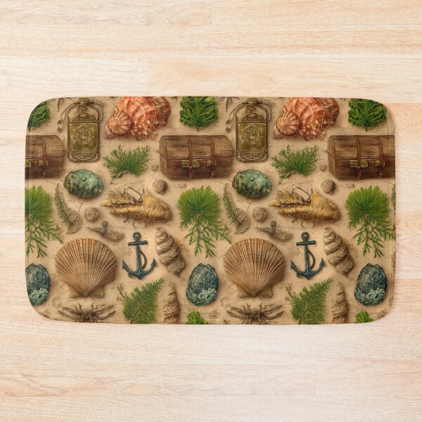 Item preview, Green Seaweed Shells and Chest Pattern designed and sold by Piotrek0001.
