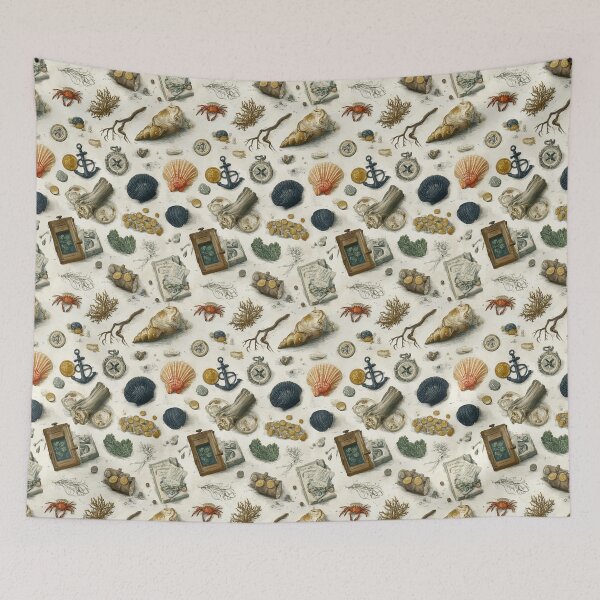 Item preview, Sepia Tone Seashells and Crab Sketch designed and sold by Piotrek0001.