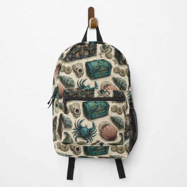 Item preview, Teal Crab Chest and Anchor on Vintage Paper designed and sold by Piotrek0001.