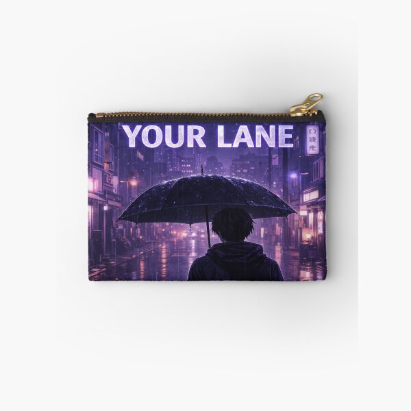 Item preview, Stay In Your Lane – Anime Aesthetic Night Rain Design designed and sold by SSVSTICKERS.