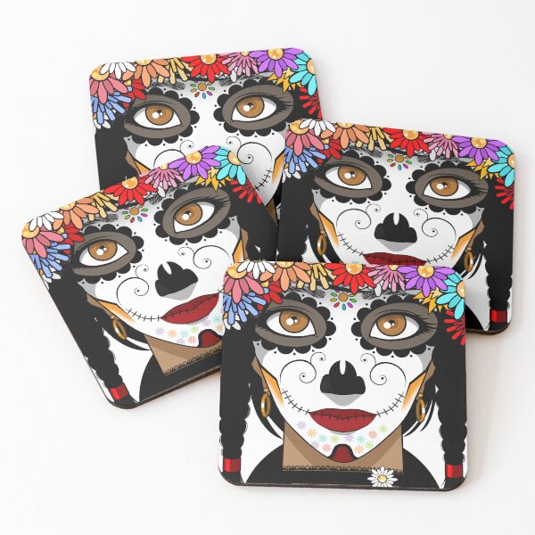Item preview, Catrina, Day of the Dead, Sugar Skull, Colorful Flowers, Mexican Woman Art designed and sold by CLC54.