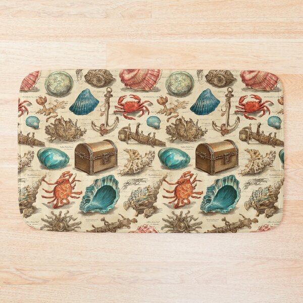 Item preview, Red Crab Teal Glass and Chest Illustration designed and sold by Piotrek0001.