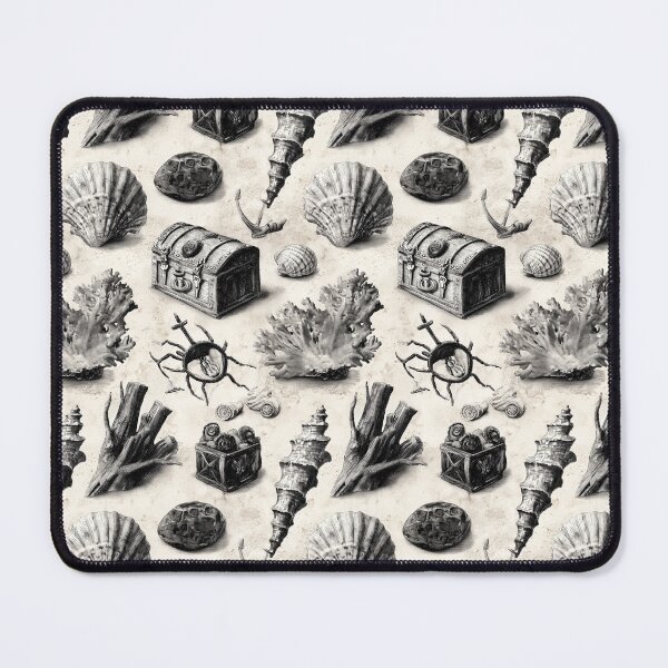 Item preview, Black and White Nautical Shells and Chest designed and sold by Piotrek0001.