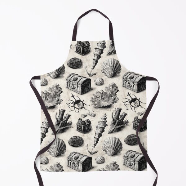 Item preview, Black and White Nautical Shells and Chest designed and sold by Piotrek0001.