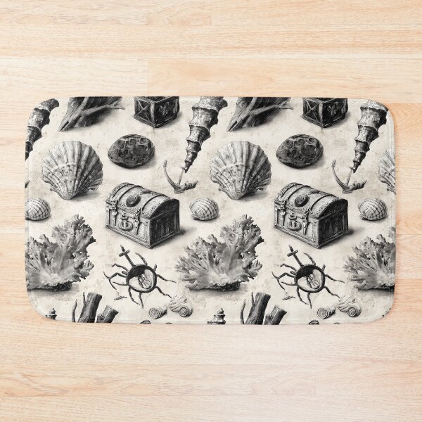 Item preview, Black and White Nautical Shells and Chest designed and sold by Piotrek0001.