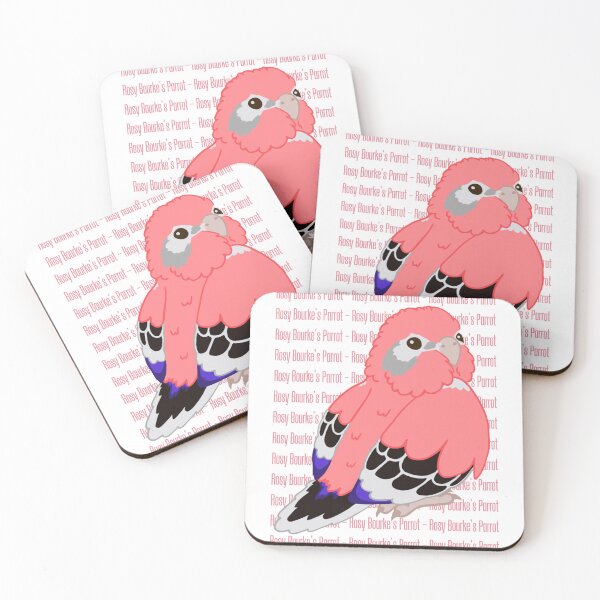Item preview, Cute Rosy Bourke’s Parrot with text designed and sold by causebirbs.