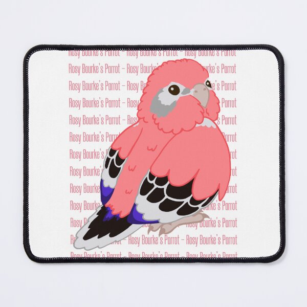 Item preview, Cute Rosy Bourke’s Parrot with text designed and sold by causebirbs.
