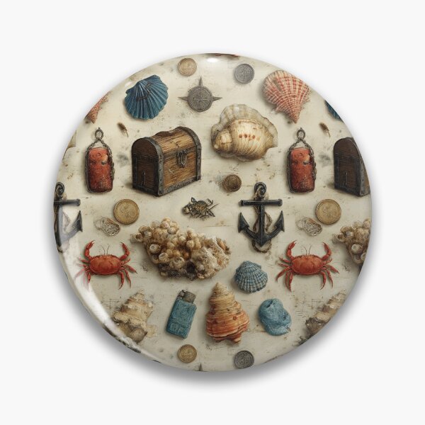 Item preview, Vintage Chest Red Crab and Anchor Drawing designed and sold by Piotrek0001.
