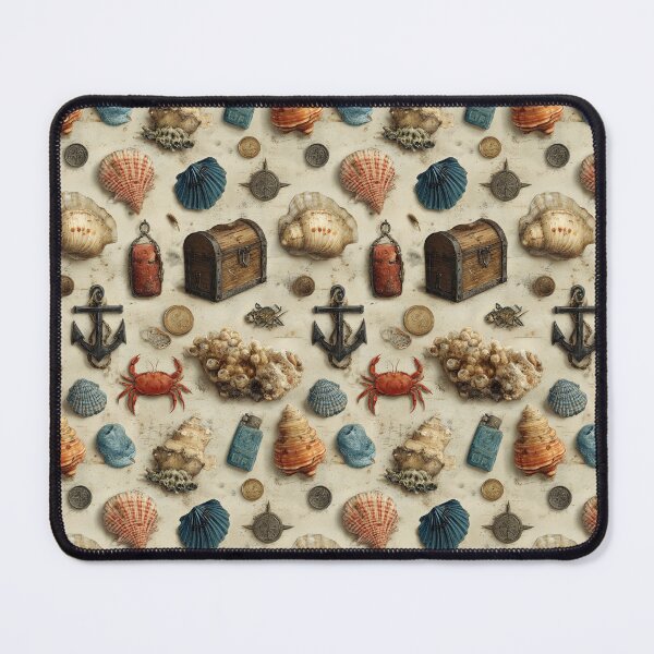 Item preview, Vintage Chest Red Crab and Anchor Drawing designed and sold by Piotrek0001.
