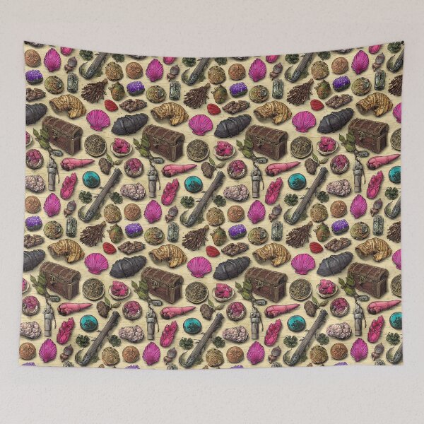 Item preview, Pink Shells and Gold Treasures Pattern designed and sold by Piotrek0001.