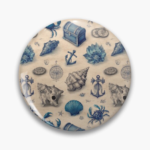 Item preview, Blue Crabs Shells and Anchor Nautical Art designed and sold by Piotrek0001.