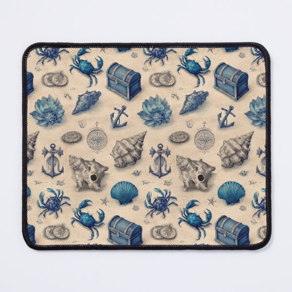 Item preview, Blue Crabs Shells and Anchor Nautical Art designed and sold by Piotrek0001.