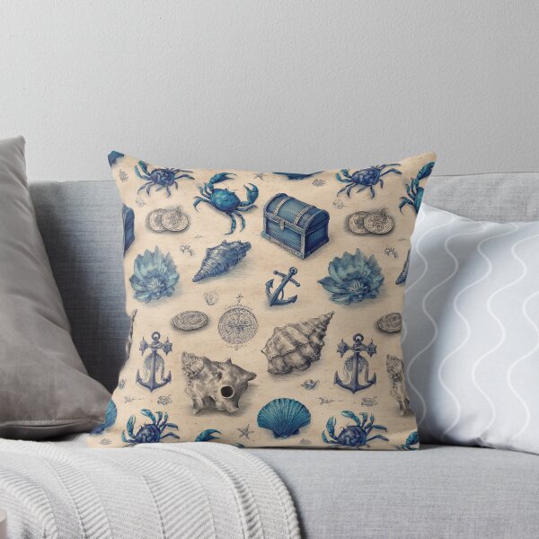 Item preview, Blue Crabs Shells and Anchor Nautical Art designed and sold by Piotrek0001.