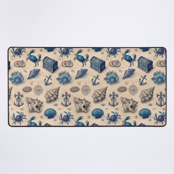 Item preview, Blue Crabs Shells and Anchor Nautical Art designed and sold by Piotrek0001.