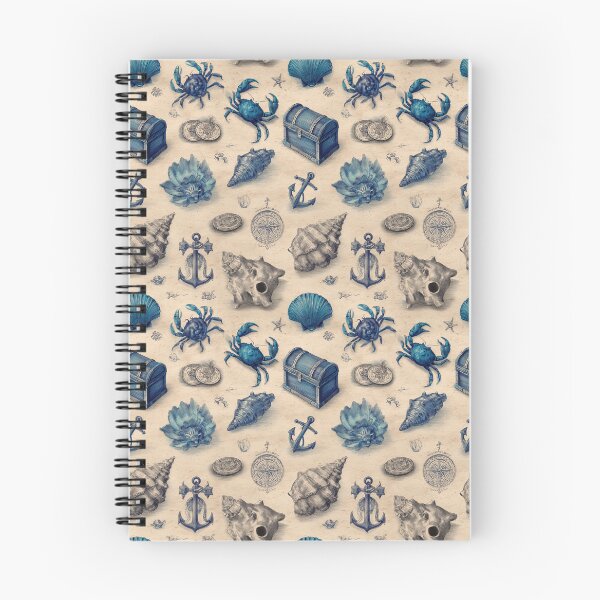 Item preview, Blue Crabs Shells and Anchor Nautical Art designed and sold by Piotrek0001.