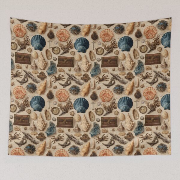 Item preview, Detailed Shells Chest and Anchor Pattern designed and sold by Piotrek0001.