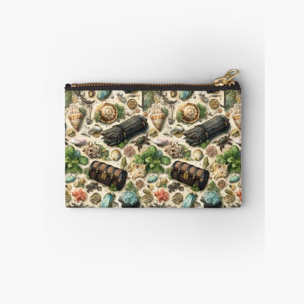 Item preview, Green Glass Chest and Shells Illustration designed and sold by Piotrek0001.