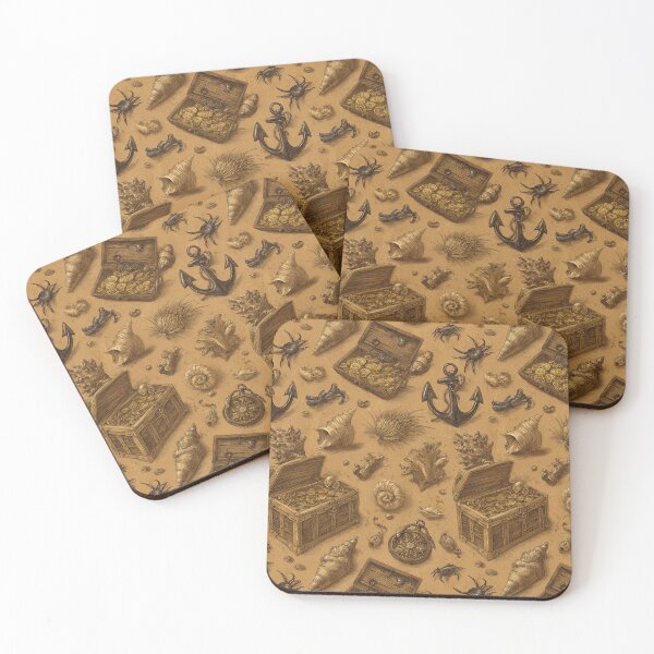 Item preview, Golden Sepia Treasure Chests and Anchor designed and sold by Piotrek0001.