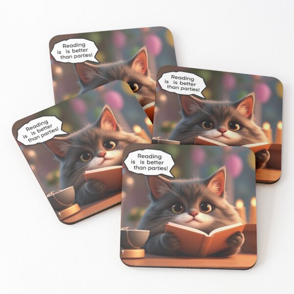 Item preview,  Introvert Cat Reading Instead Of Party Cute Kawaii Cat Book Lover Funny Anti Social Design designed and sold by Tpac-goods.