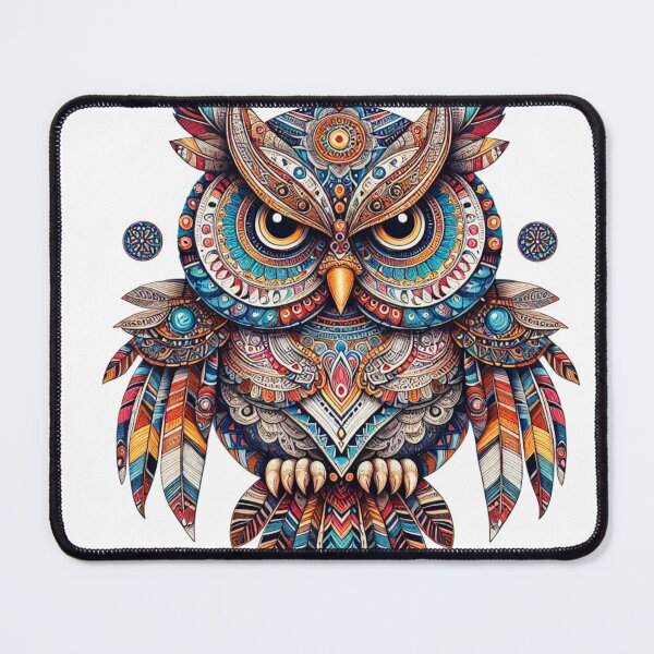 Item preview, Colorful Tribal Owl Mandala Art” designed and sold by Radhamadhaba Pattachitra Vibes”.