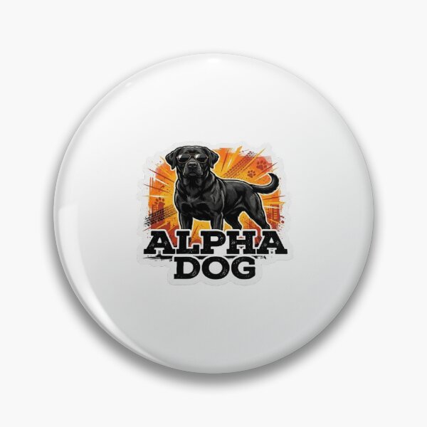 Item preview, Alpha Dog Sticker – Strong Black Dog Design designed and sold by SainiArt19.