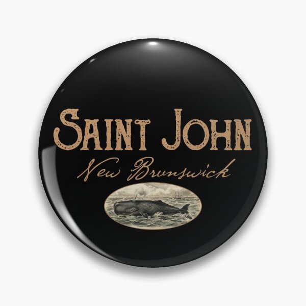 Item preview, Saint John New Brunswick Canada Vintage Whale Design designed and sold by Futurebeachbum.