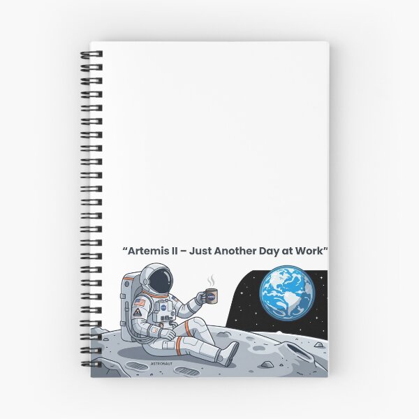 Item preview, Just Another Day at Work – Artemis II Astronaut Design designed and sold by Quiet Mode Studio.